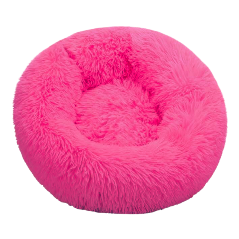 Fluffy Plush Donut Pet Bed