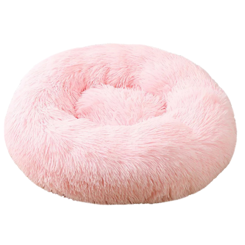Fluffy Plush Donut Pet Bed