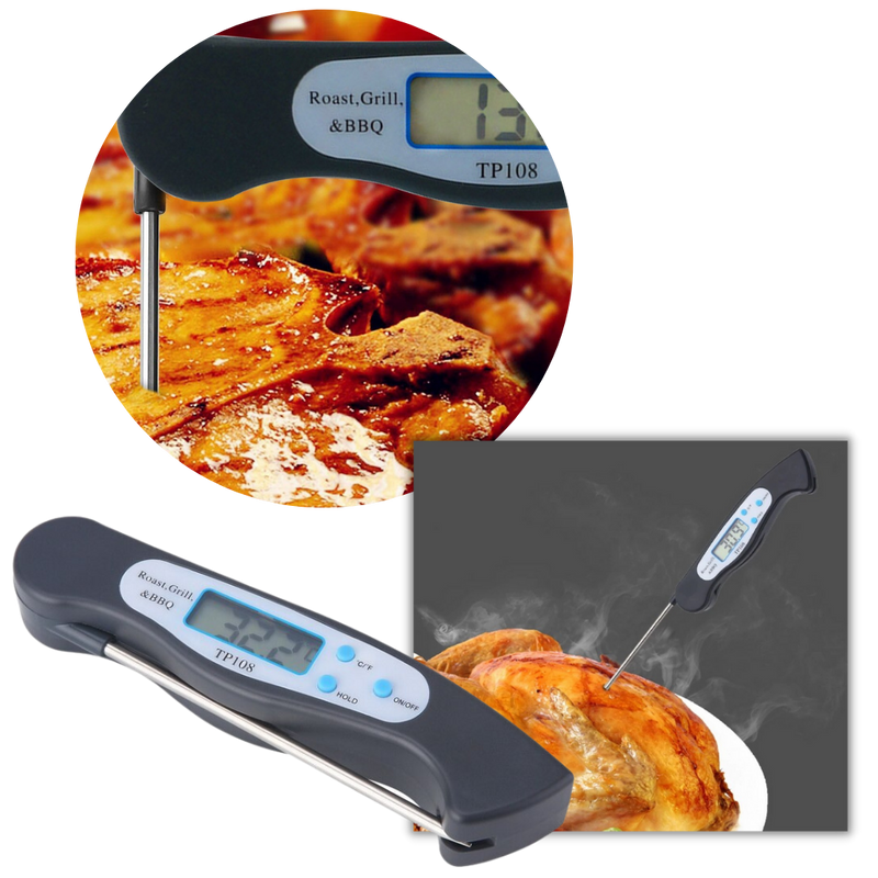 Foldable Instant Read Digital Food Thermometer