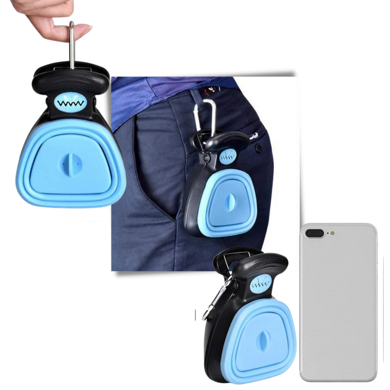 Foldable dog poop scoop with bag dispenser