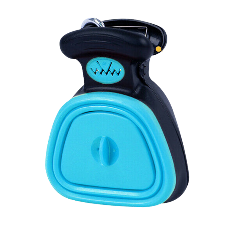 Foldable dog poop scoop with bag dispenser