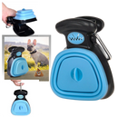 Foldable dog poop scoop with bag dispenser
