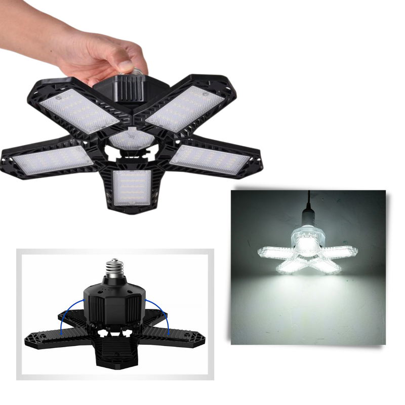 Garage Light with 5 Foldable Panels