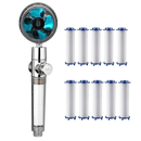 High pressure rotating helix shower head