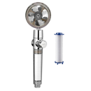 High pressure rotating helix shower head