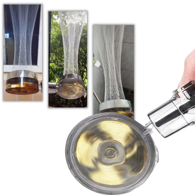 High pressure rotating helix shower head