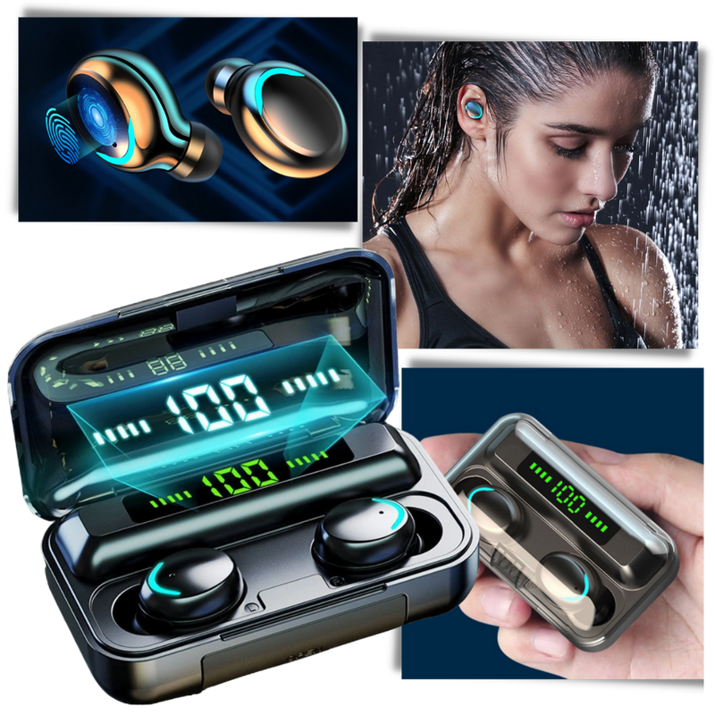 Bluetooth earphones with charging battery box