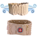 Inflatable decompression lumbar support belt