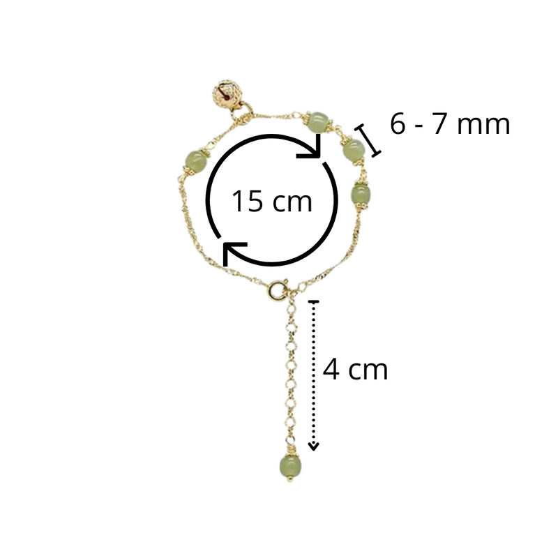 Hetian Jade Bell Bracelet