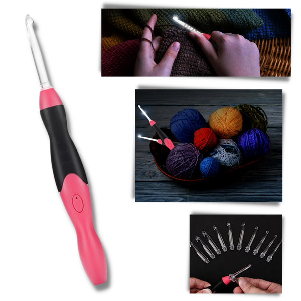 Set of Ergonomic LED Crochet Hooks