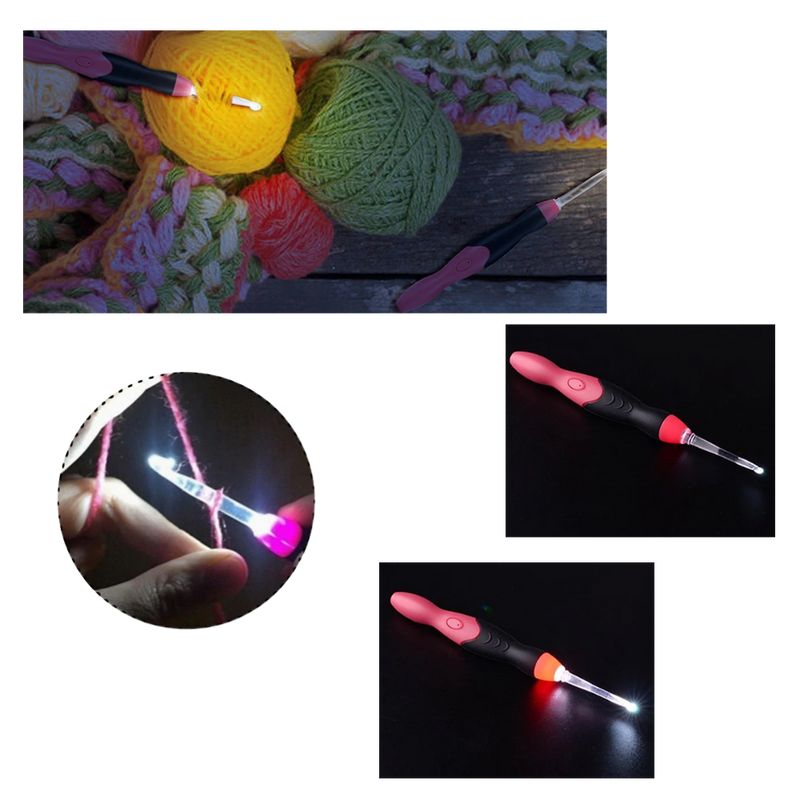 Set of Ergonomic LED Crochet Hooks