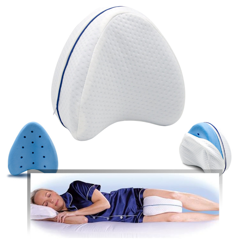 Orthopedic knee and leg pillow with memory foam