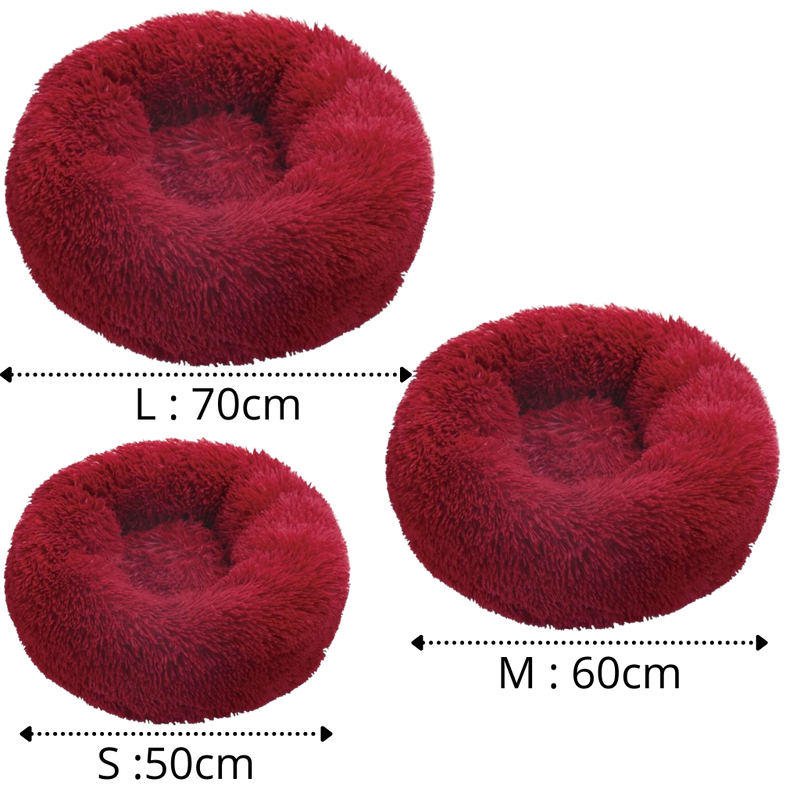 Fluffy Plush Donut Pet Bed