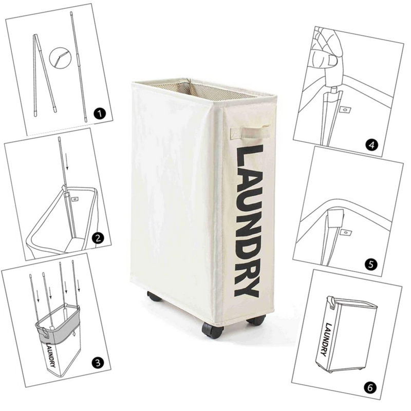 Portable Laundry Basket with Wheels