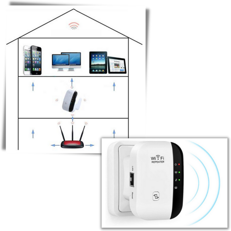 Remote WiFi amplifier and signal booster