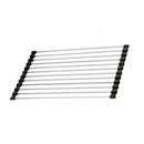 Roll-up stainless steel drainer for dishes and food