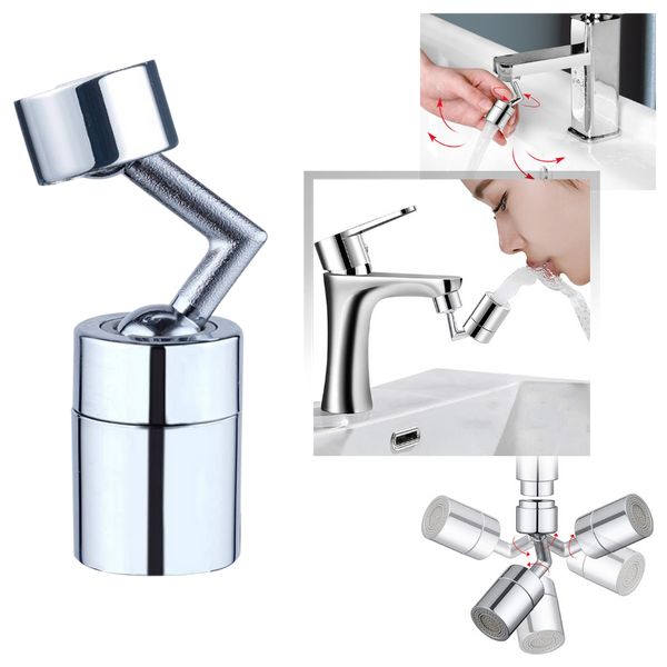Rotating anti splash 360° swivel faucet nozzle