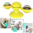 Rotative Windmill Cat Toy With Brush