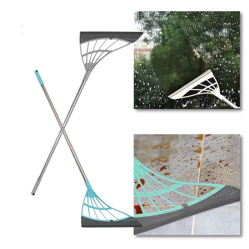 Telescopic rubber sweeper