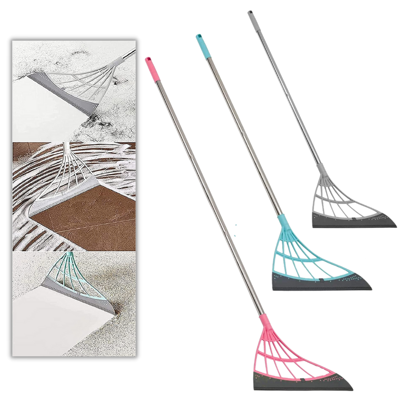 Telescopic rubber sweeper