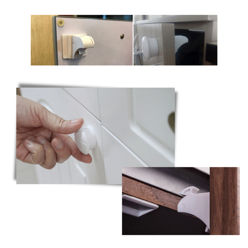 Pack of 4 Child Safety Magnetic Cabinet Locks