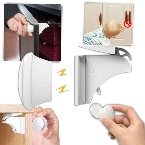Pack of 4 Child Safety Magnetic Cabinet Locks