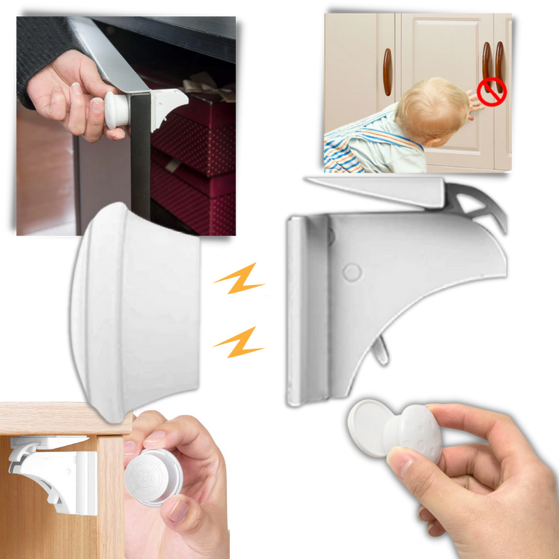 Pack of 4 Child Safety Magnetic Cabinet Locks