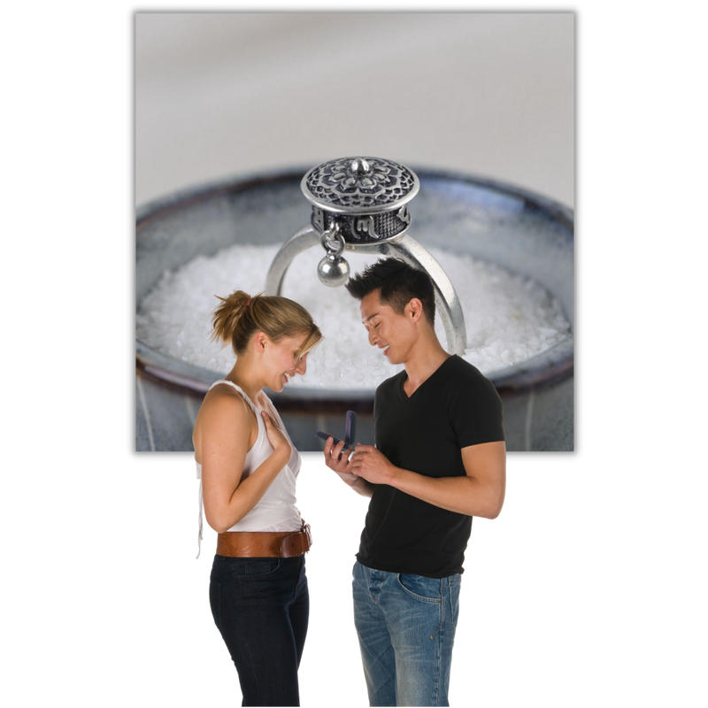 Spinning Buddhist Mantra Ring for Women