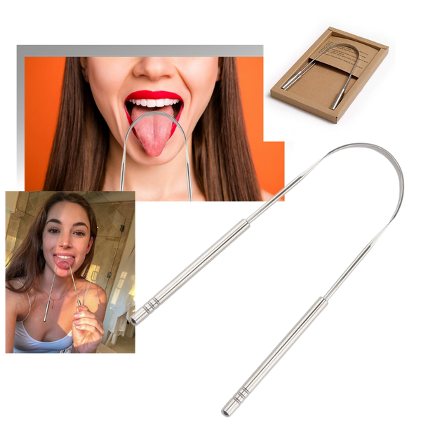 Stainless steel tongue cleaner