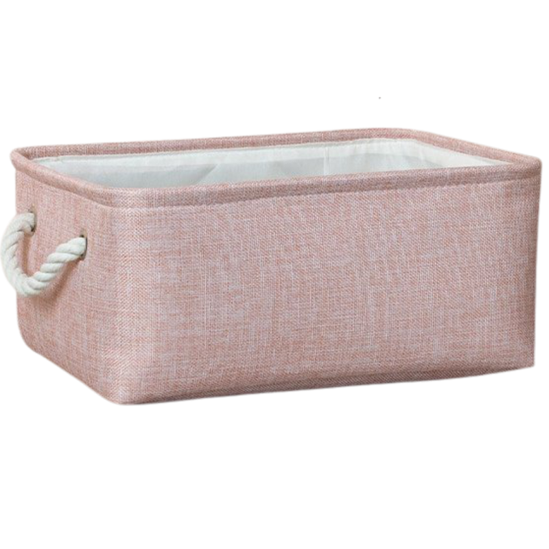 Stylish Linen Basket with Rope Handles