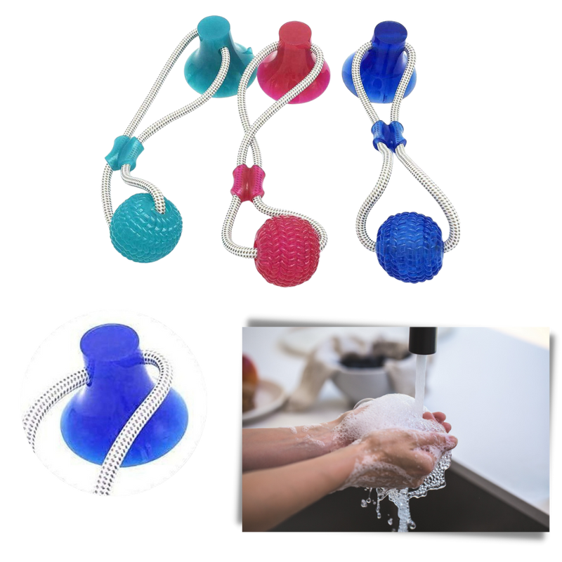 Suction Cup Dog Pull Ball Toy
