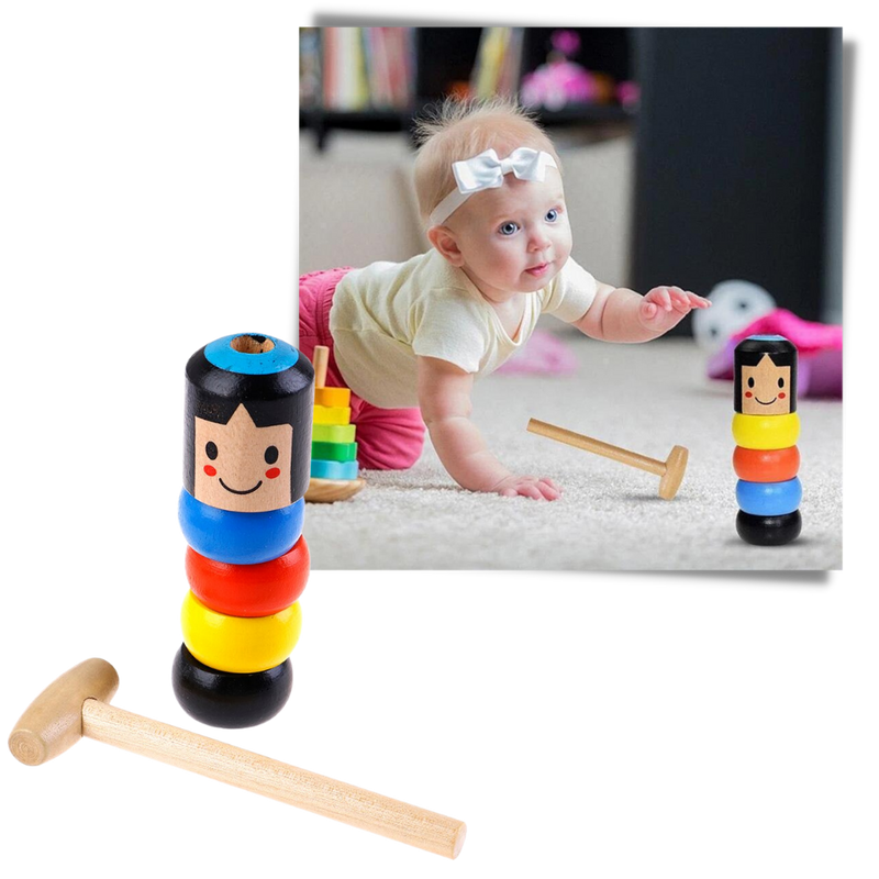 Magic Unbreakable Wooden Man Toy
