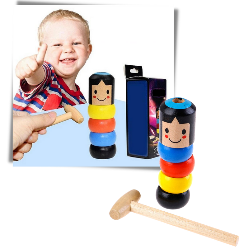 Magic Unbreakable Wooden Man Toy