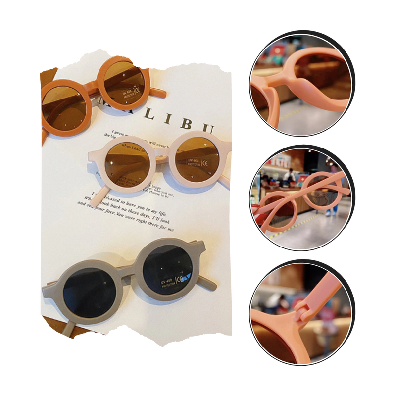 Vintage Round Kids Sunglasses for Ages 1 to 5