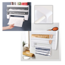 4-in-1 Wall Mounted Plastic Film and Paper Towel Holder