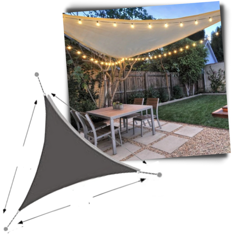 Water Resistant Triangle Sun Shade Sail