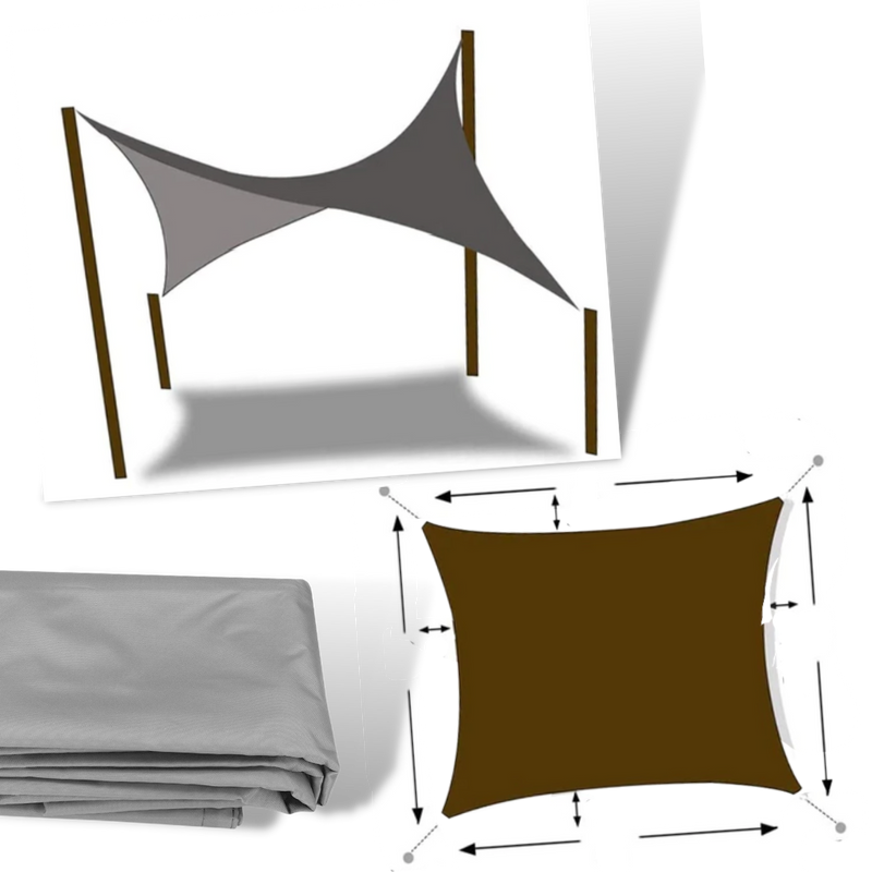 Weatherproof Rectangular Sun Shade sail