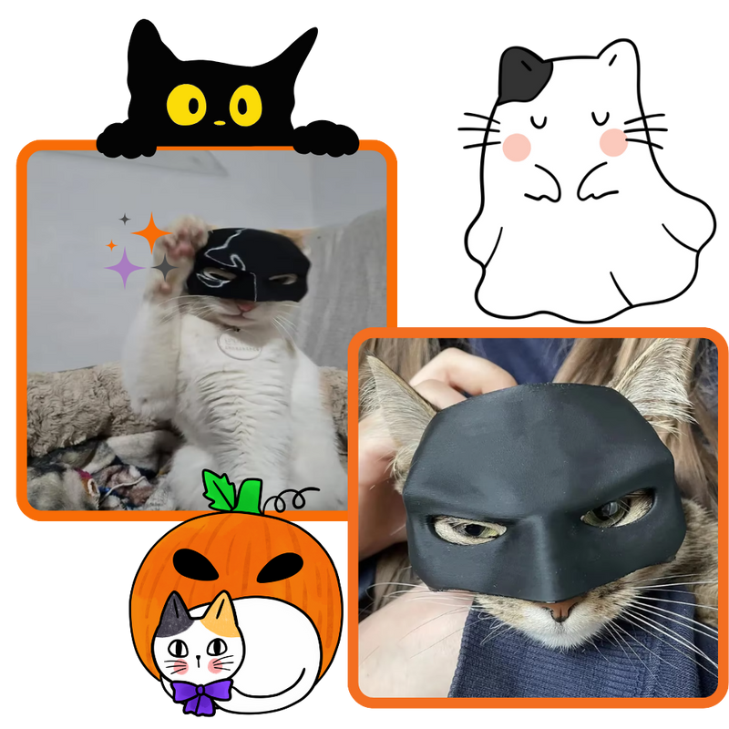 Adorable Batman Cat Mask