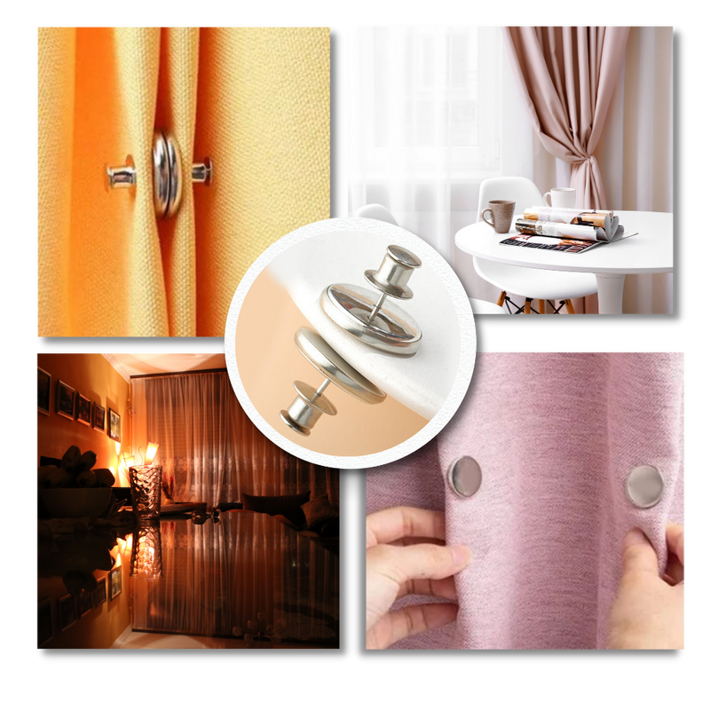 Anti-Leakage magnetic curtain clips