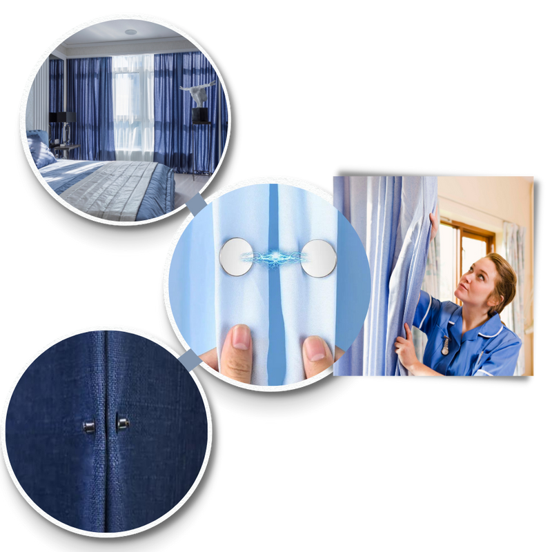 Anti-Leakage magnetic curtain clips