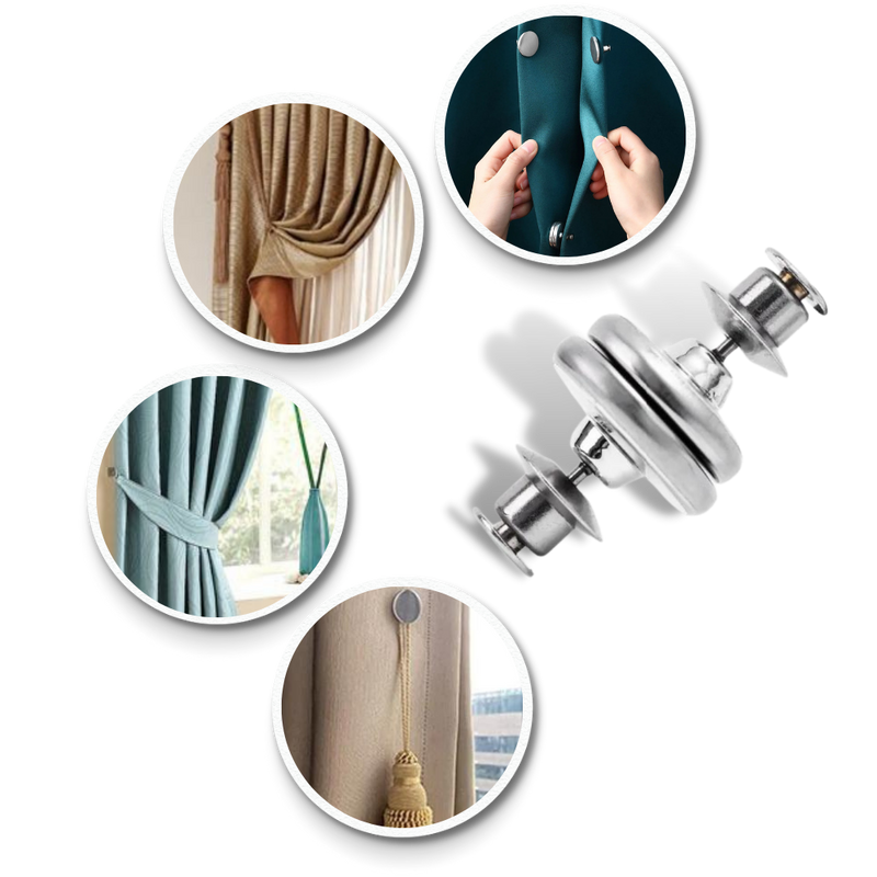 Anti-Leakage magnetic curtain clips