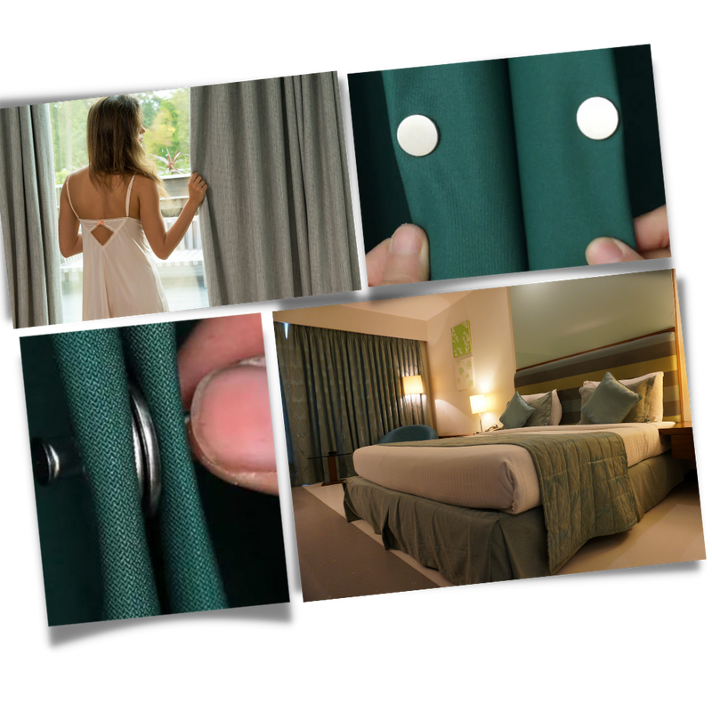 Anti-Leakage magnetic curtain clips