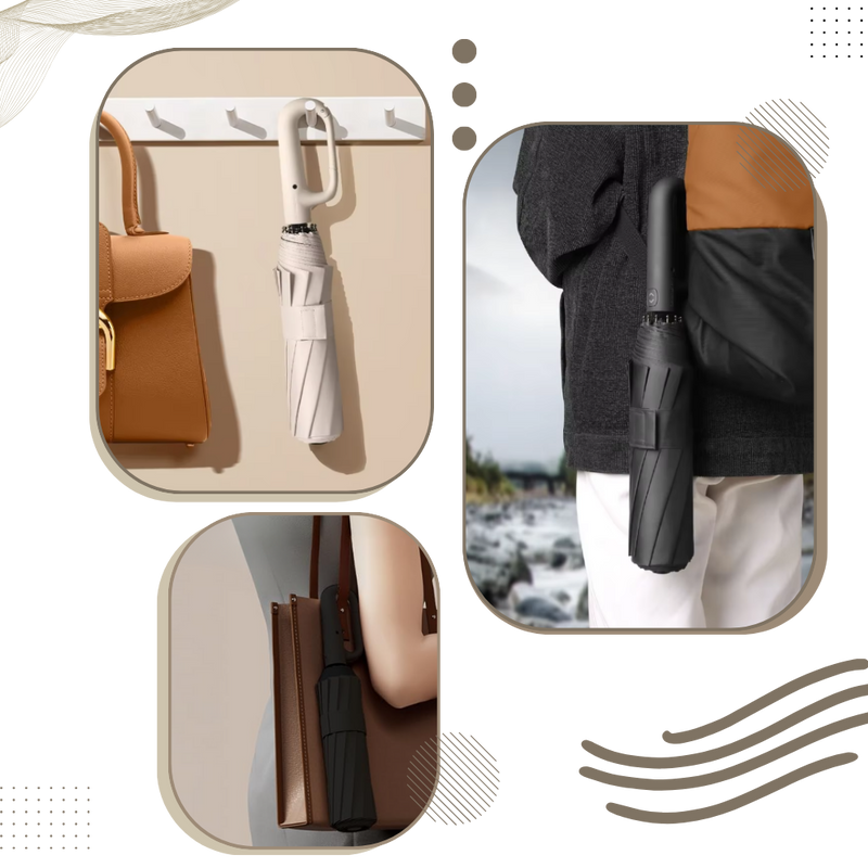 Automatic Lock Wind Resistant Umbrella