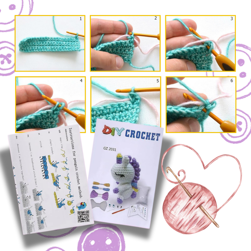 Beginner's Creative Crochet Animal Kits