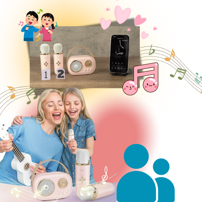 Bluetooth Dual Mic Kids Mini Karaoke