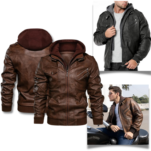 Classic Brown Leather Motorcycle Jacket