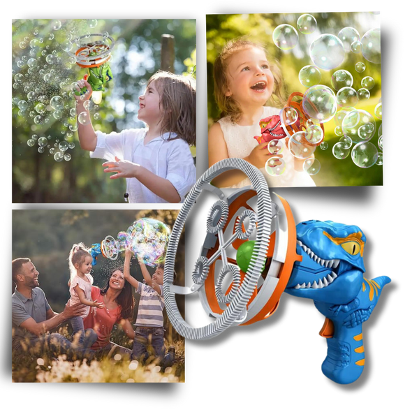 Colorful Dinosaur Bubble Machine