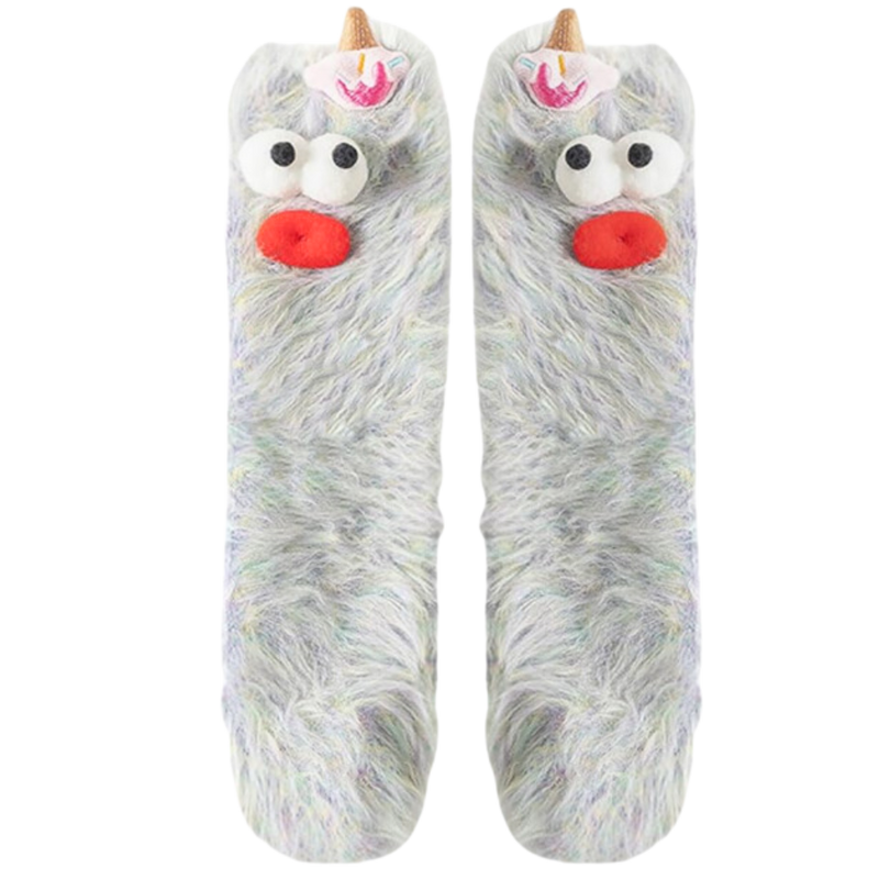 Coral Velvet Funky Socks