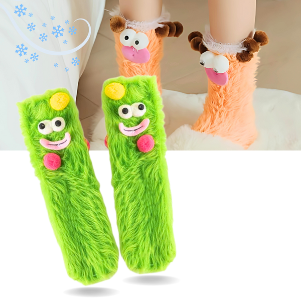 Coral Velvet Funky Socks