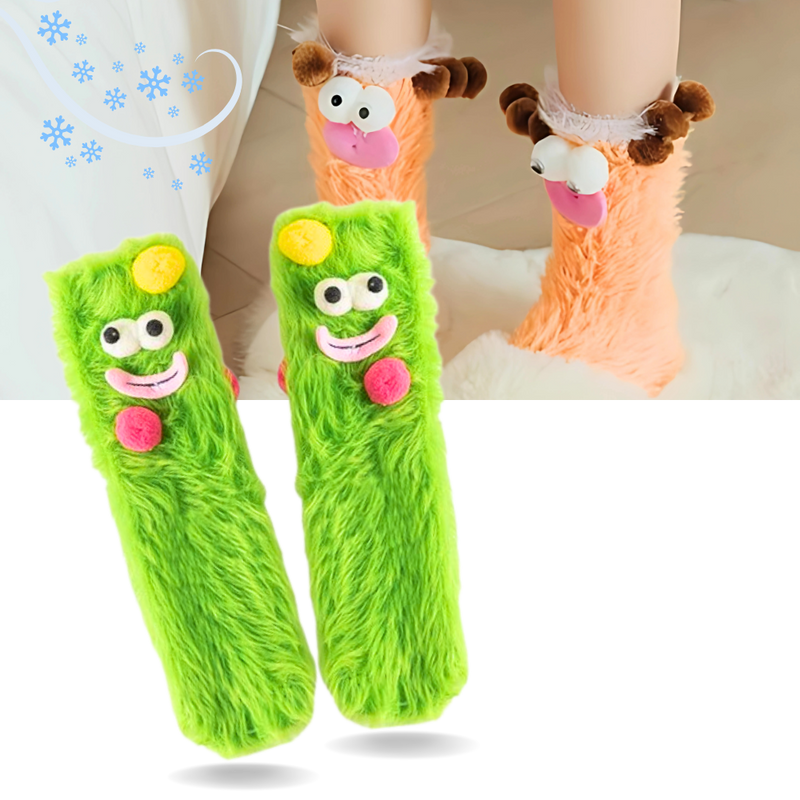 Coral Velvet Funky Socks